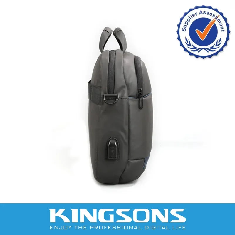 Kingsons waterproof business backpack — side detail