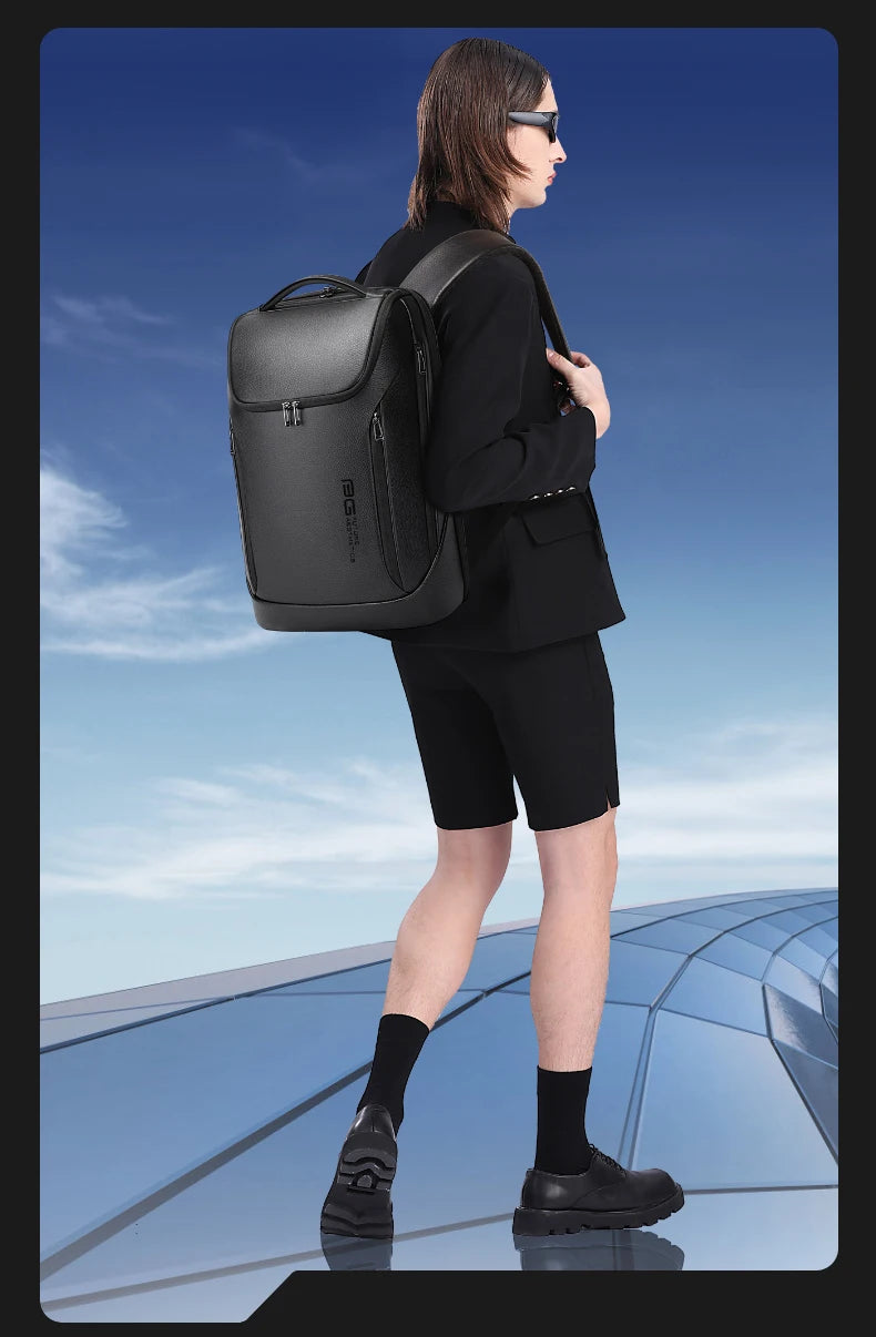 Bange Helix 6623 Anti-Theft PU Leather Backpack