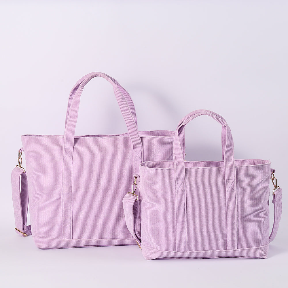 Backper Crux Corduroy Shoulder Tote — Medium Lilac