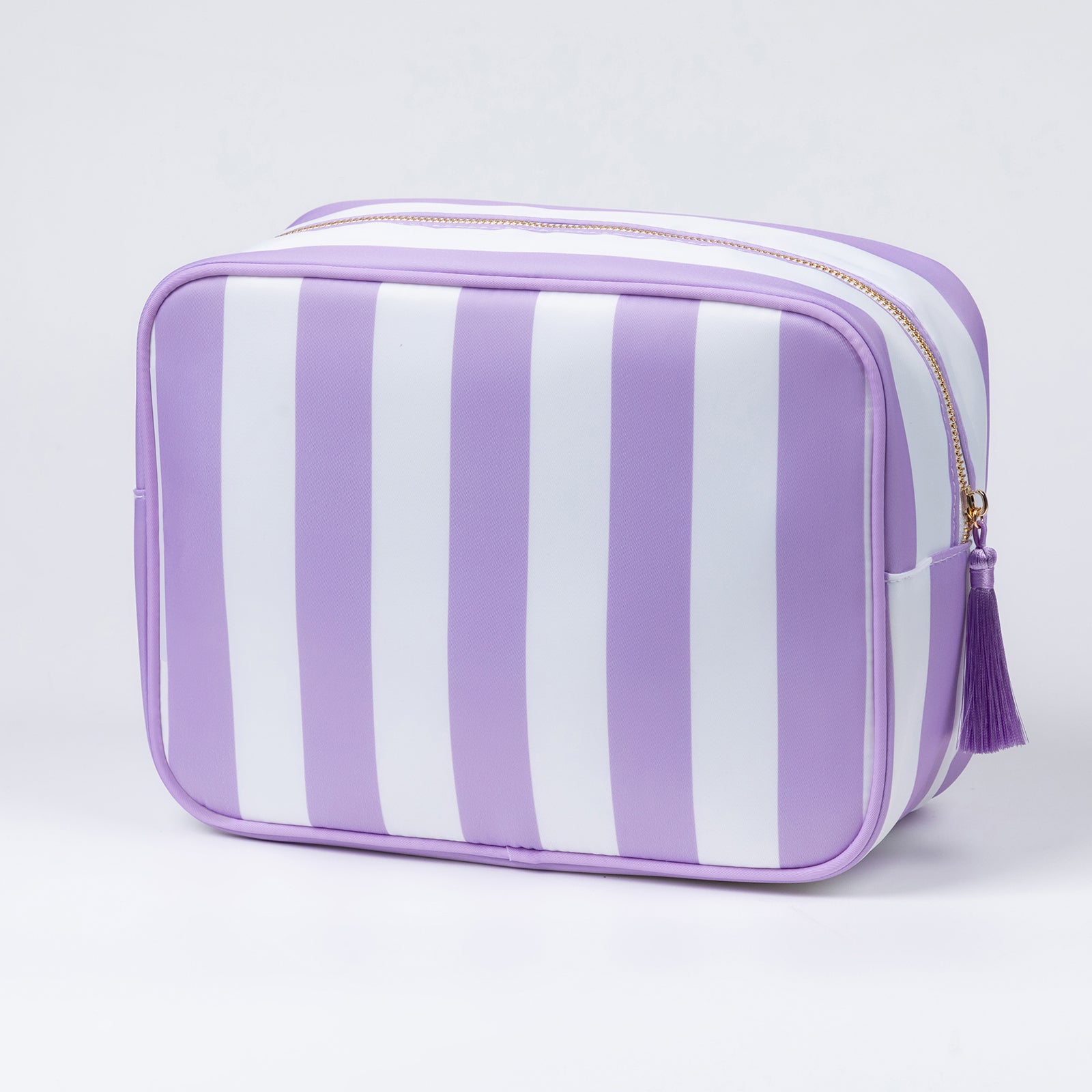Backper Electra XL Striped Storage & Cosmetic Bag — Lilac