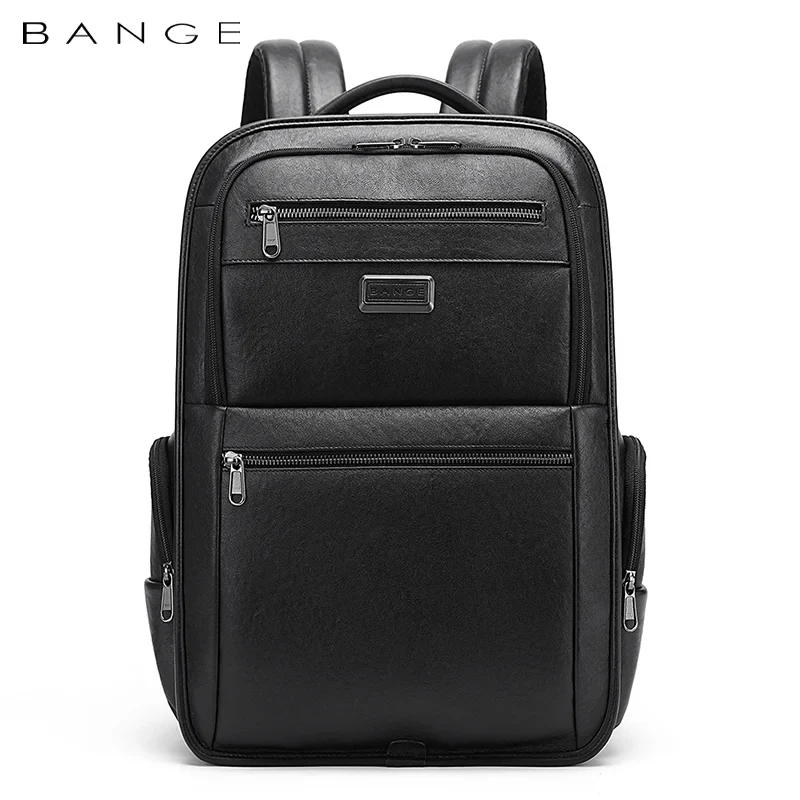 Backper Vortex Laptop PU Leather Camera Backpack — front view