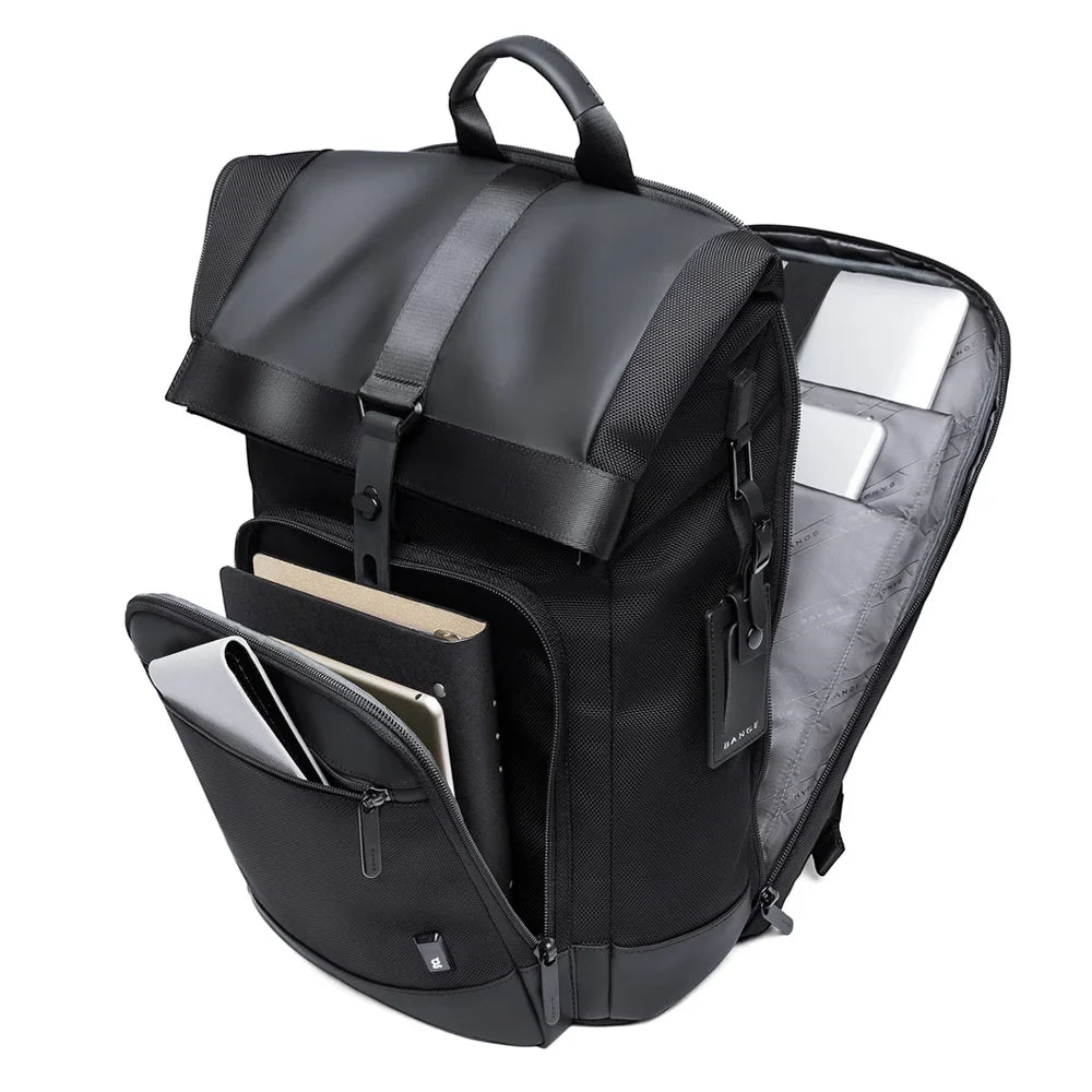 Backper Reef Modern Polyester Backpack — back panel