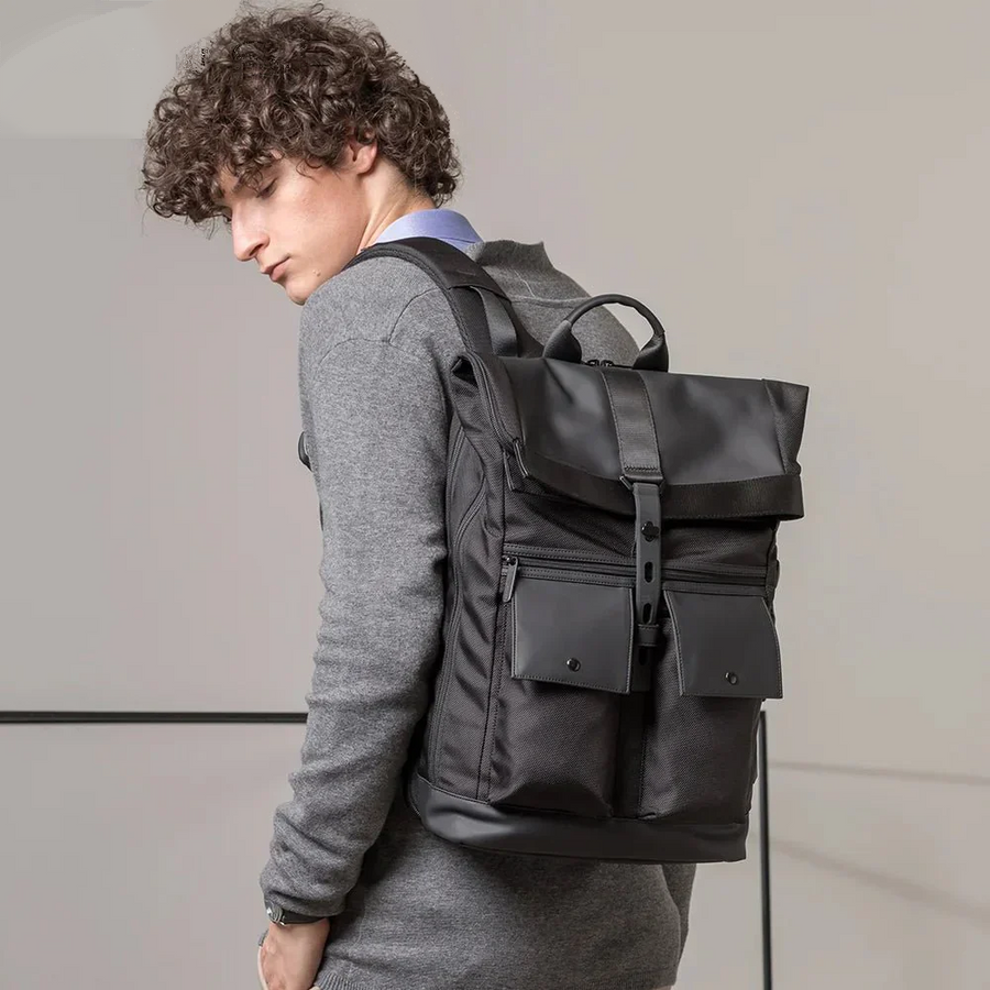 Bange roll-top backpack, worn, ready for custom branding