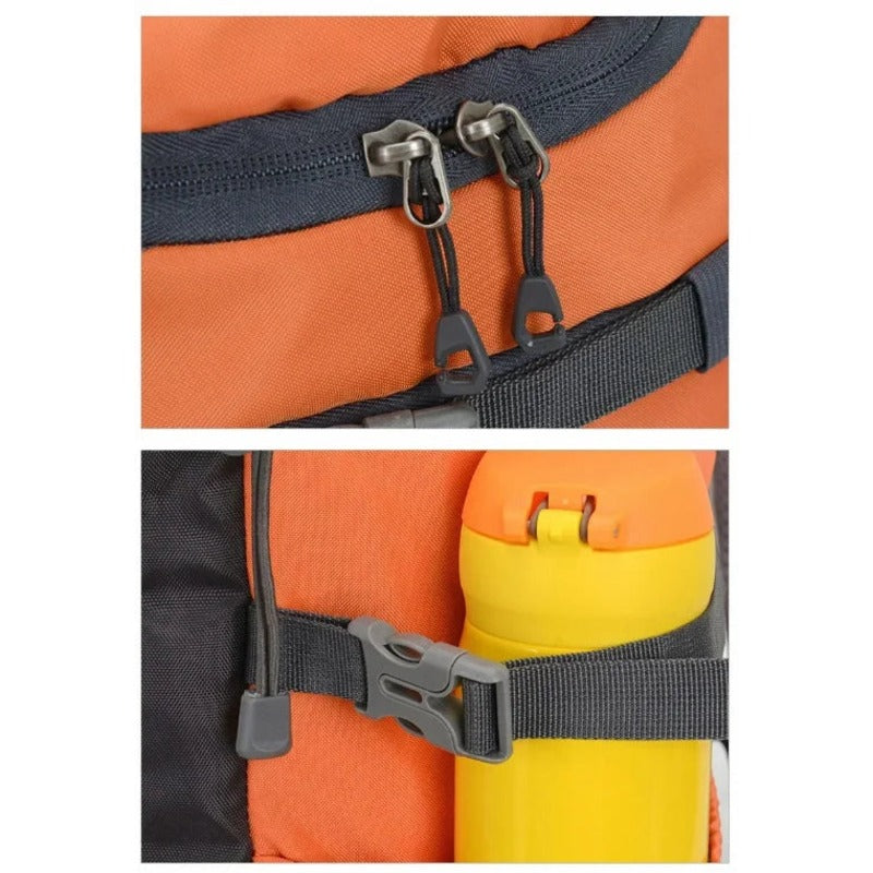 Outdoor sports backpack back panel and straps