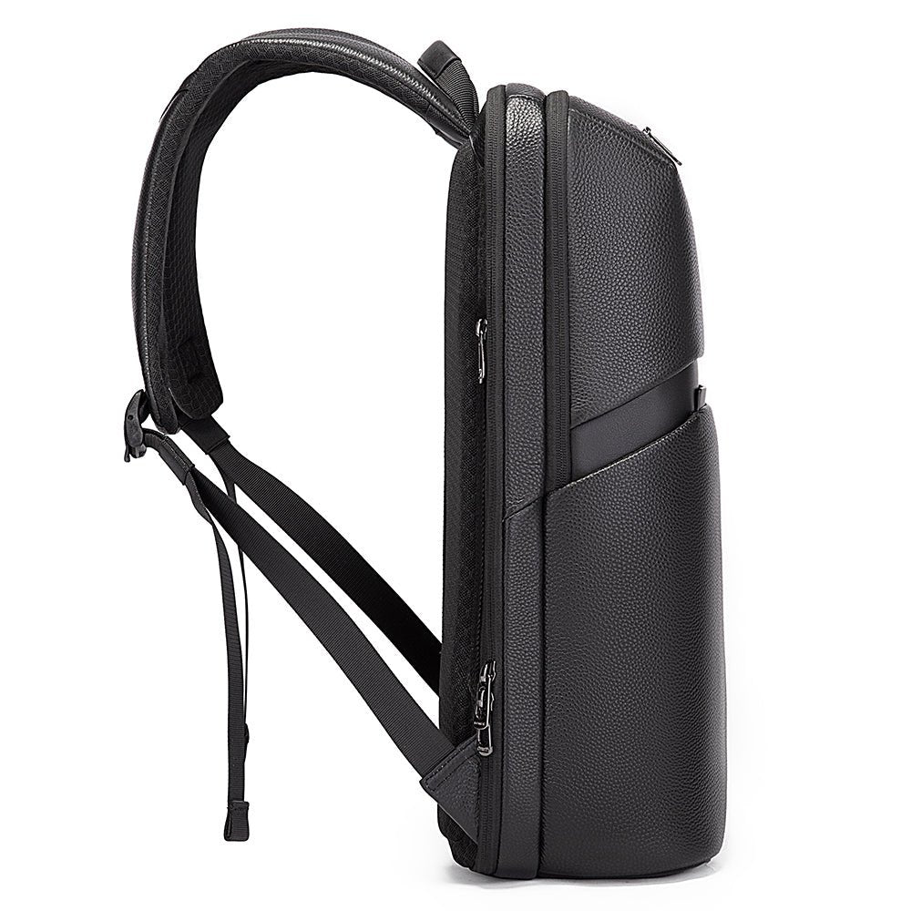 Backper Sierra Anti-Theft PU Leather Backpack — side detail