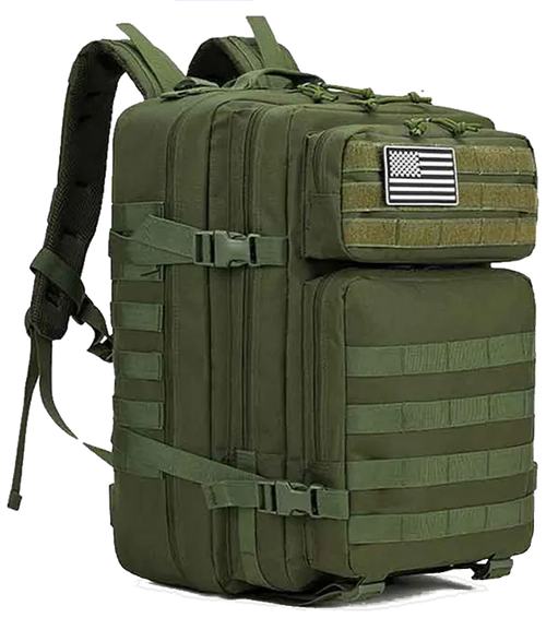 Hong BM-24M683 45L tactical backpack, OD green, cutout