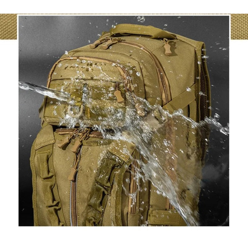 Tactical mountaineering backpack material detail
