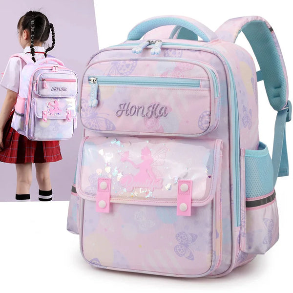 Keman KM-K027 Letter-Print Kids School Backpack 1