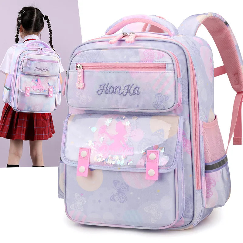 Keman KM-K027 Letter-Print Kids School Backpack 3