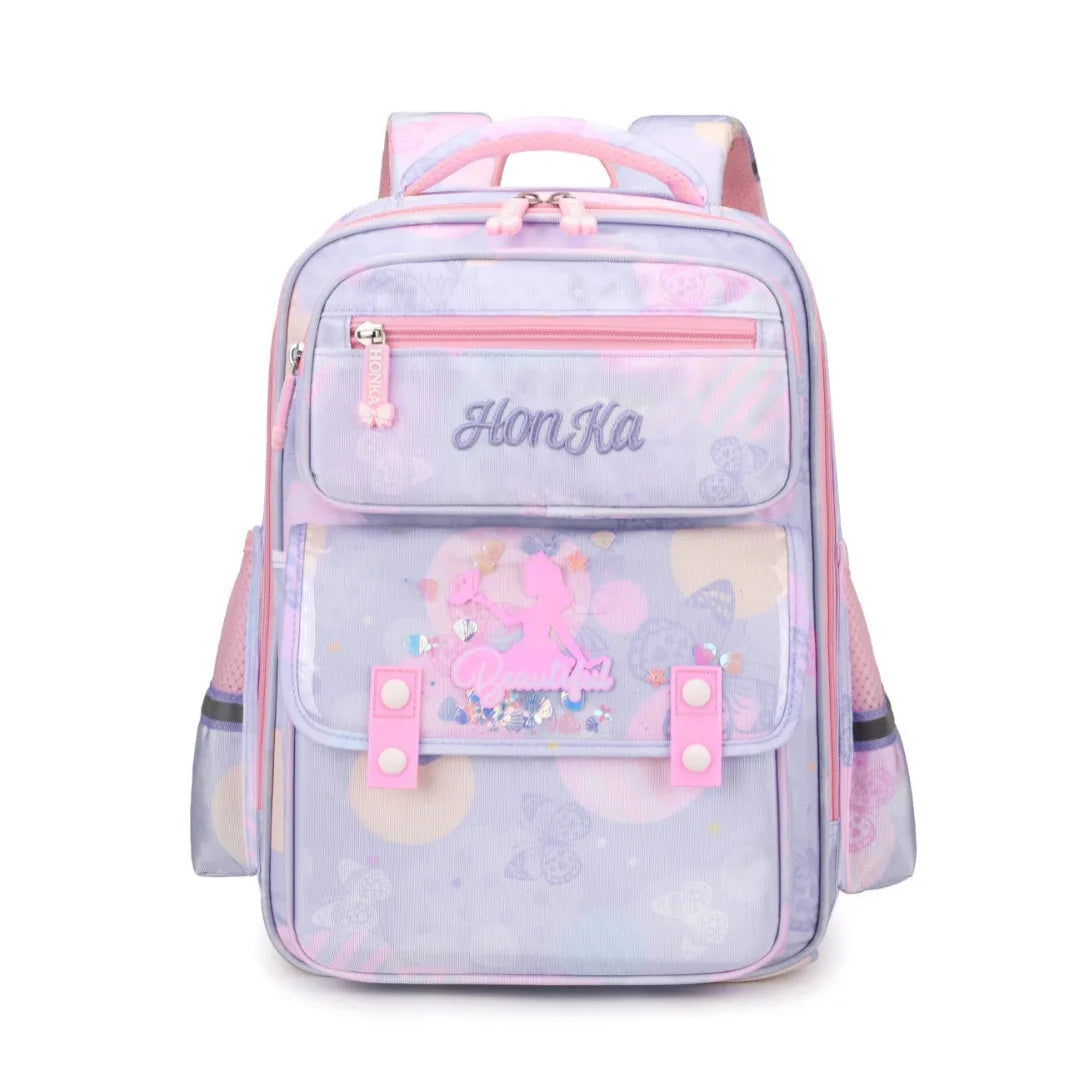 Keman KM-K027 Letter-Print Kids School Backpack 5