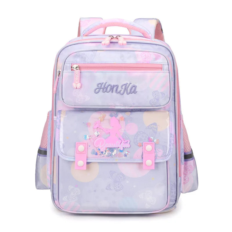 Keman KM-K027 Letter-Print Kids School Backpack 6