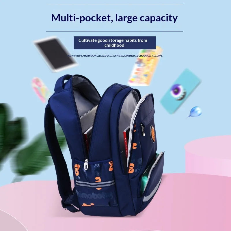 Keman KM-K030 Letter-Print Boys Lightweight School Backpack 2