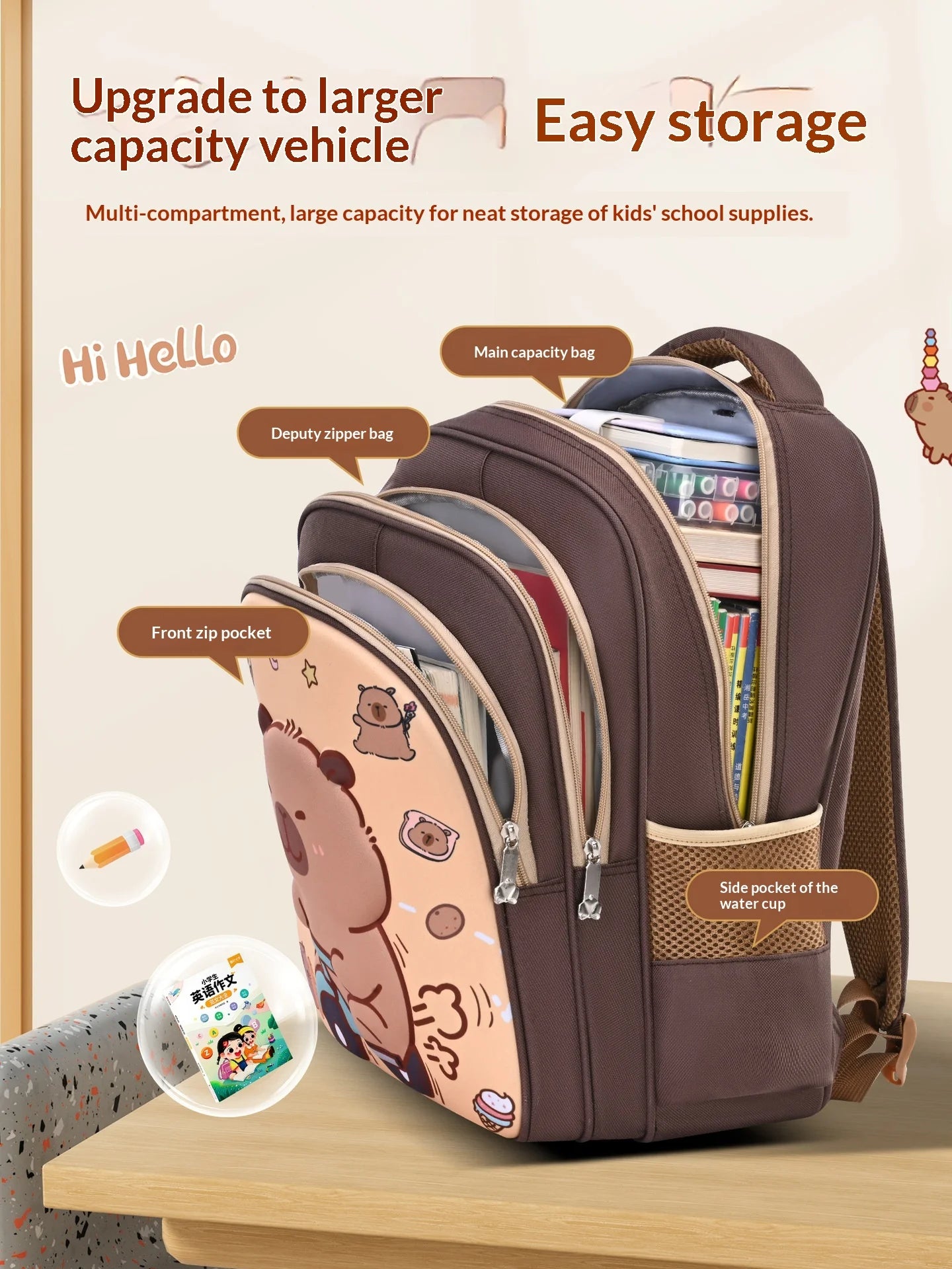 Keman KM-K031 Cartoon Girls School Backpack 4