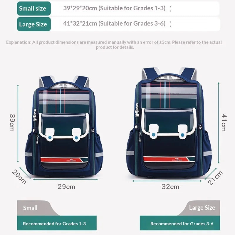 Keman KM-K037 Plaid Kids Waterproof School Backpack 2