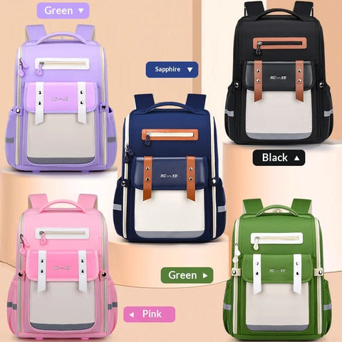 Keman KM-K039 Letter-Print Kids Lightweight School Backpack