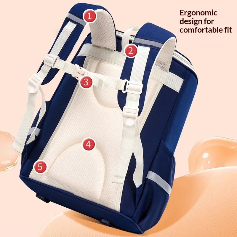 Keman KM-K039 Letter-Print Kids Lightweight School Backpack 4