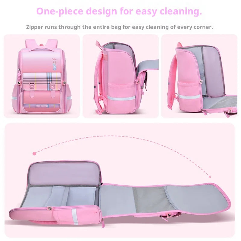 Keman KM-K041 Plaid Kids Waterproof School Backpack 3