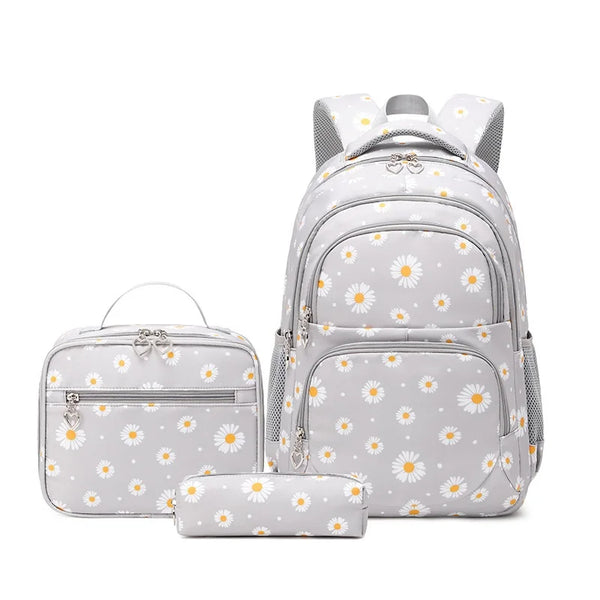 Keman KM-K043 Floral Girls School Backpack 1