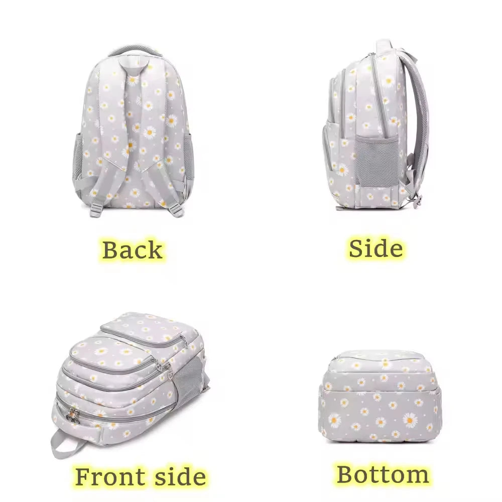 Keman KM-K043 Floral Girls School Backpack 3
