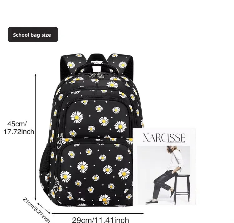 Keman KM-K043 Floral Girls School Backpack 4