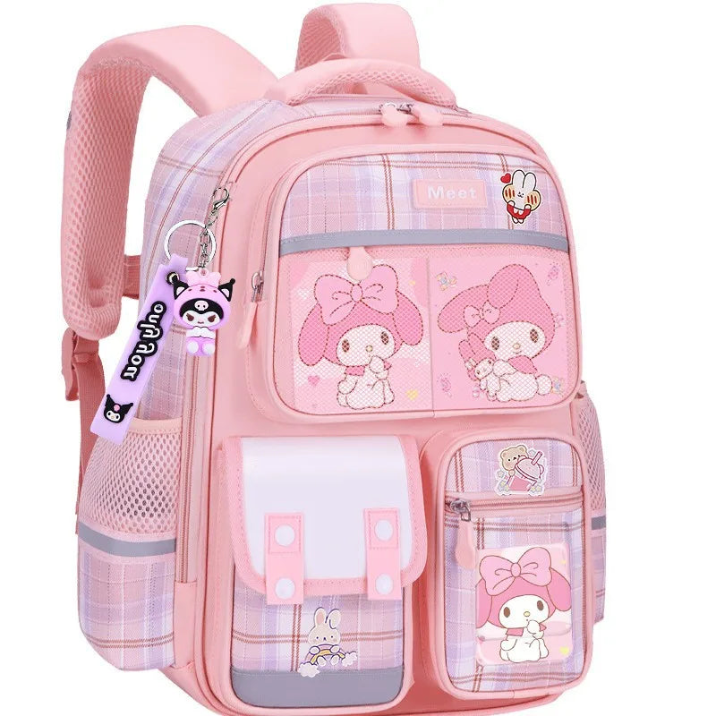 Keman KM-K049 Plaid Girls School Backpack 5