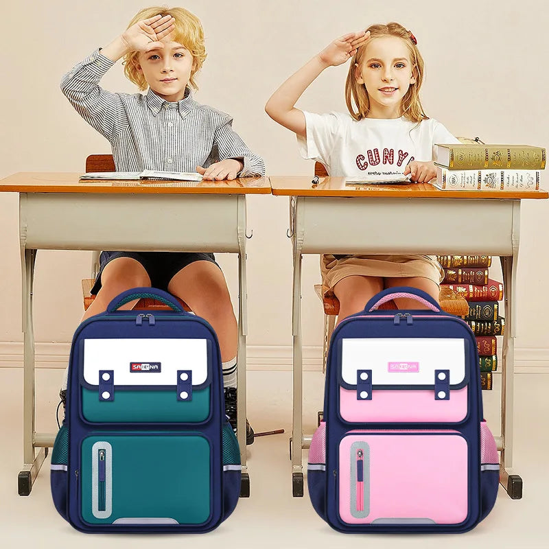 Keman KM-K051 Letter-Print Kids Lightweight School Backpack 2