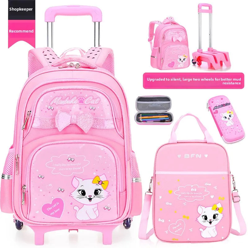 Keman KM-K052 Cartoon Girls Waterproof School Backpack 2