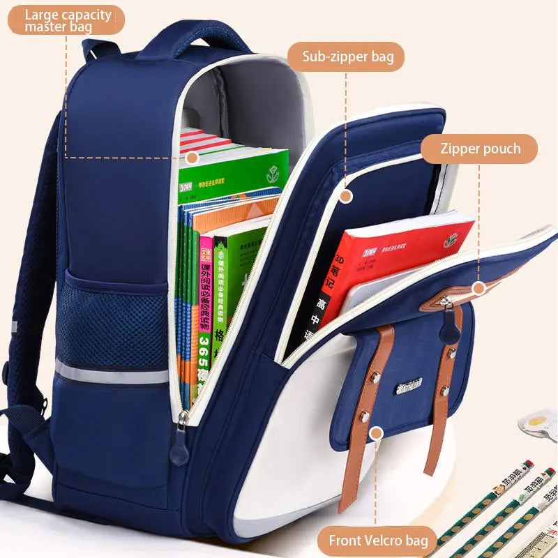 Keman KM-K059 Geometric Kids Waterproof School Backpack 3
