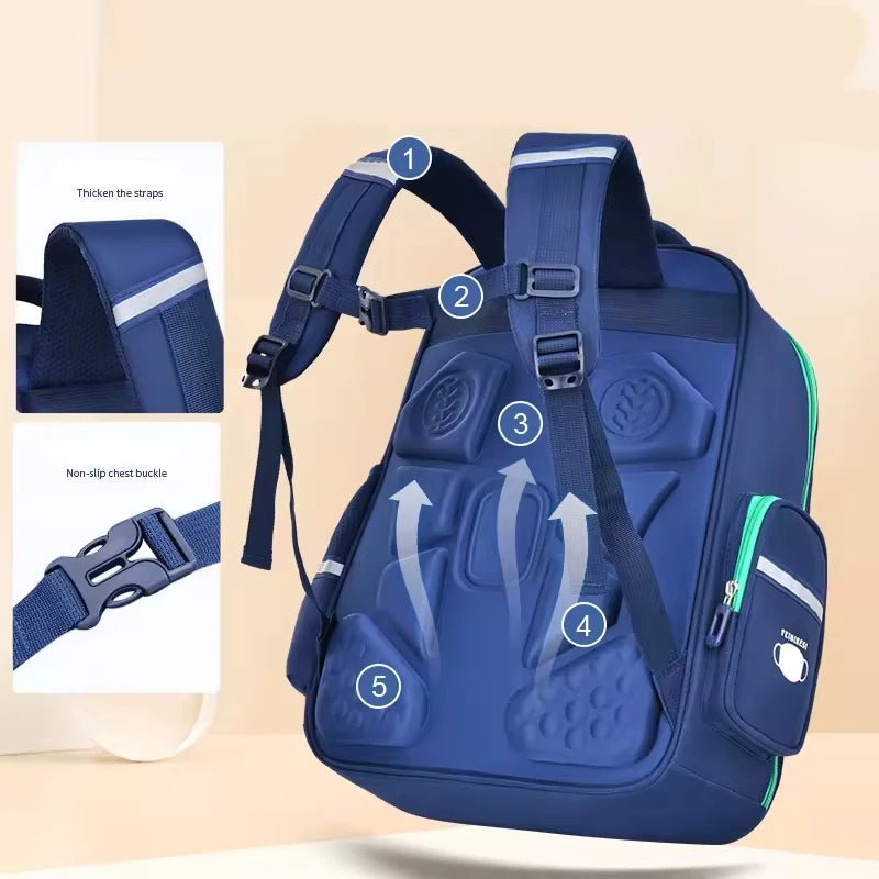 Keman KM-K064 Letter-Print Kids School Backpack 5