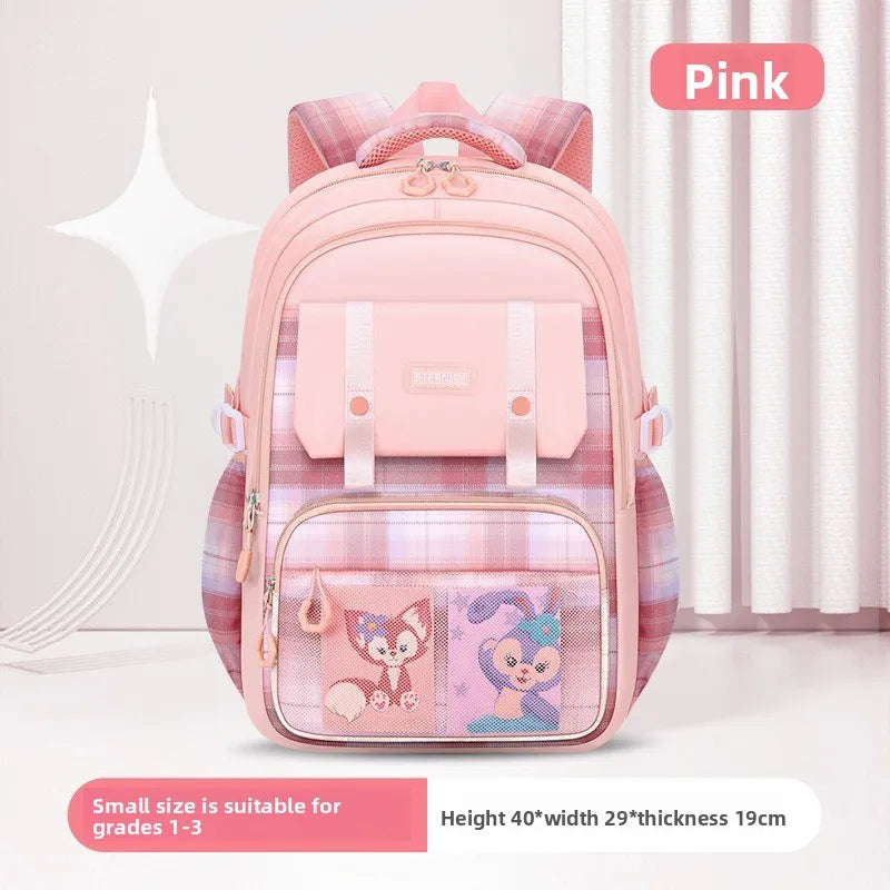 Keman KM-K066 Plaid Girls Lightweight School Backpack 6