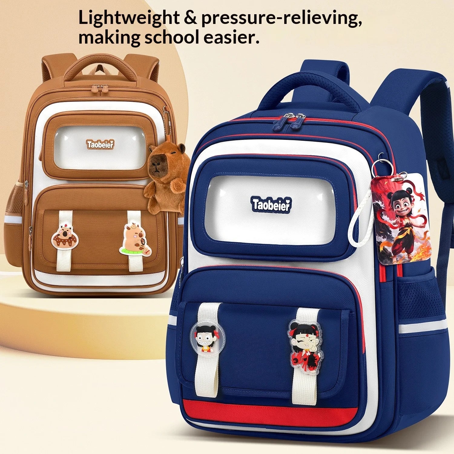 Keman KM-K067 Animal-Print Kids Lightweight School Backpack 1