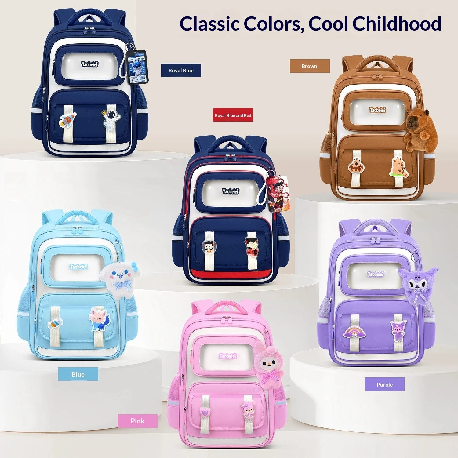 Keman KM-K067 Animal-Print Kids Lightweight School Backpack 6