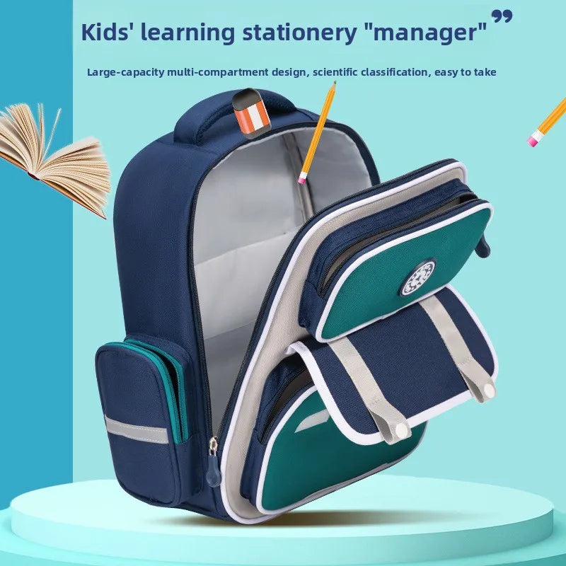Keman KM-K069 Letter-Print Kids Waterproof School Backpack 4