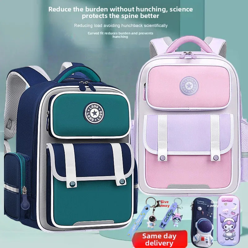 Keman KM-K069 Letter-Print Kids Waterproof School Backpack 5