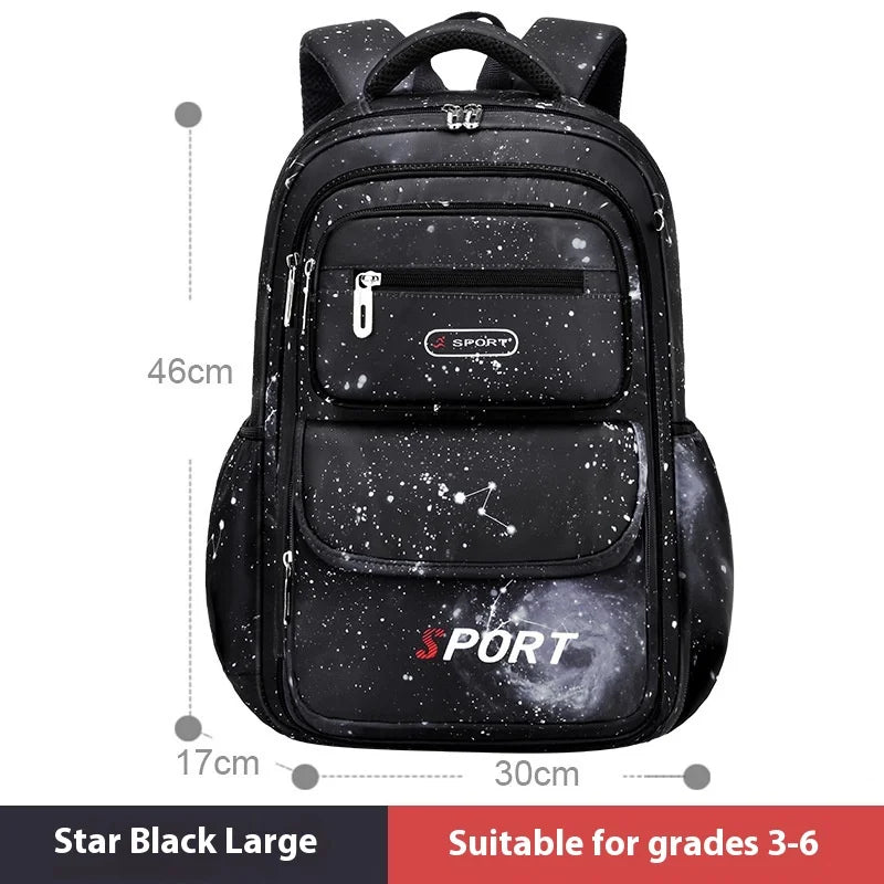 Keman KM-K072 Letter-Print Boys Waterproof School Backpack 6