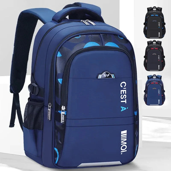 Keman KM-K073 Letter-Print Boys School Backpack 1