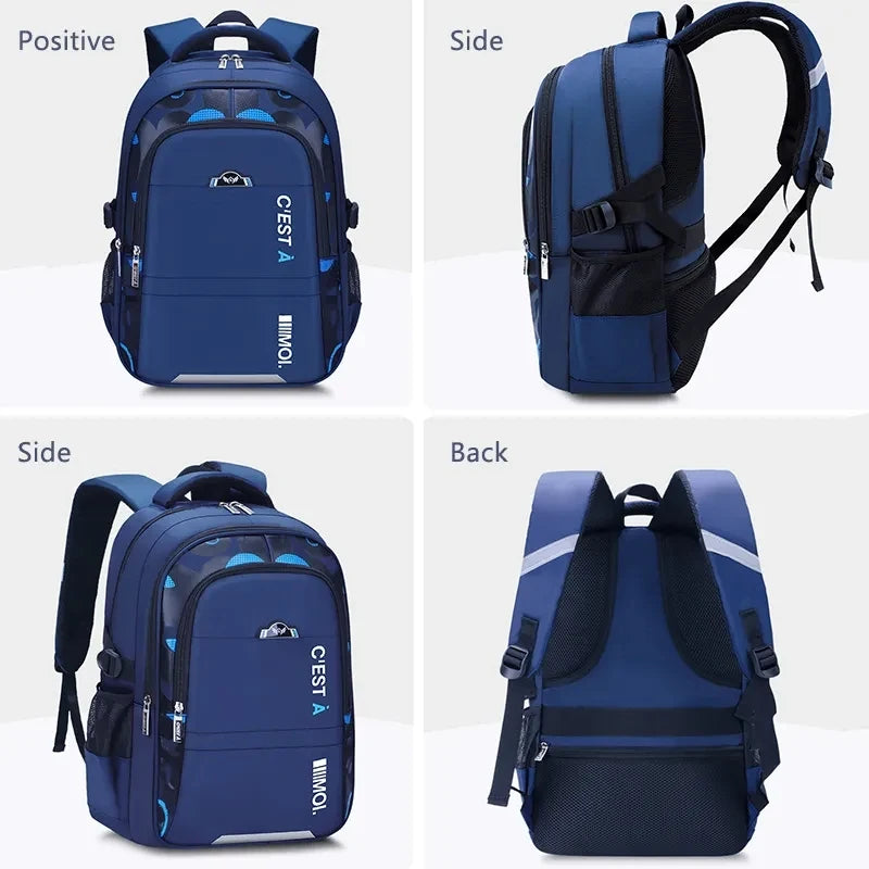Keman KM-K073 Letter-Print Boys School Backpack 2