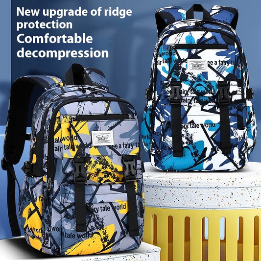 Keman KM-K078 Geometric Kids School Backpack 1