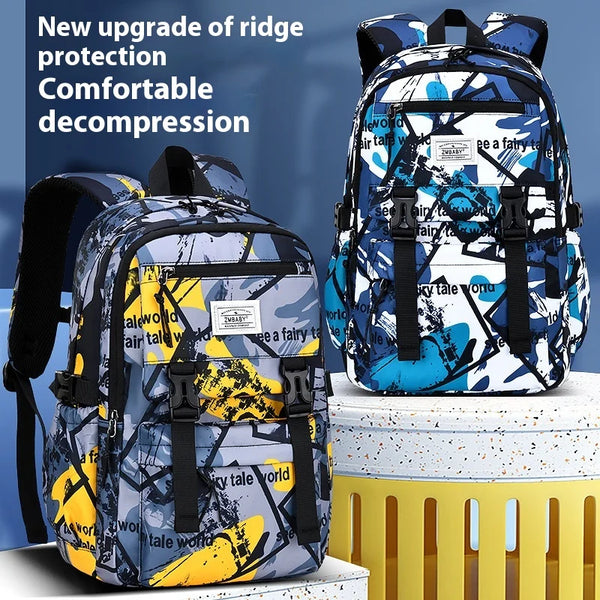 Keman KM-K078 Geometric Kids School Backpack 1