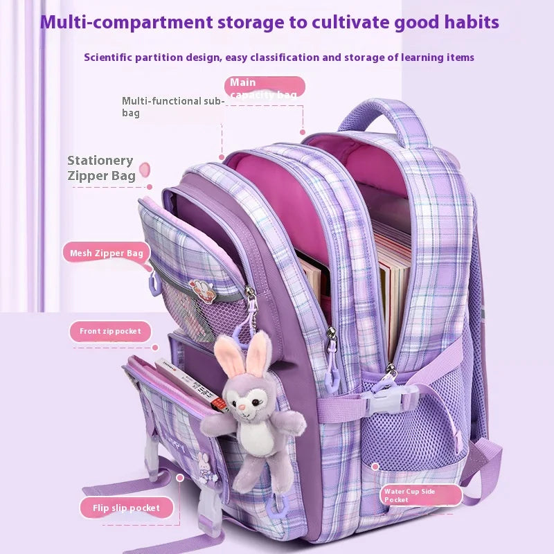 Keman KM-K087 Letter-Print Girls School Backpack 2