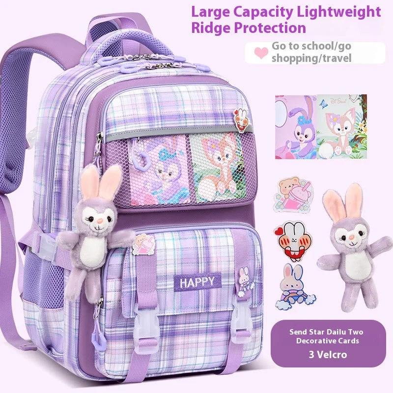 Keman KM-K087 Letter-Print Girls School Backpack 3