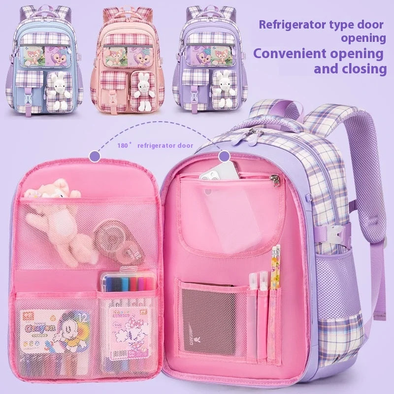 Keman KM-K093 Cartoon Girls Waterproof School Backpack 2
