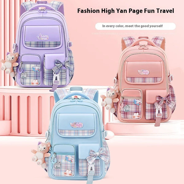 Keman KM-K094 Animal-Print Girls School Backpack 1