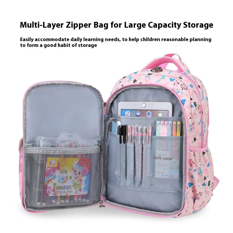 Keman KM-K095 Polka-Dot Girls School Backpack 4