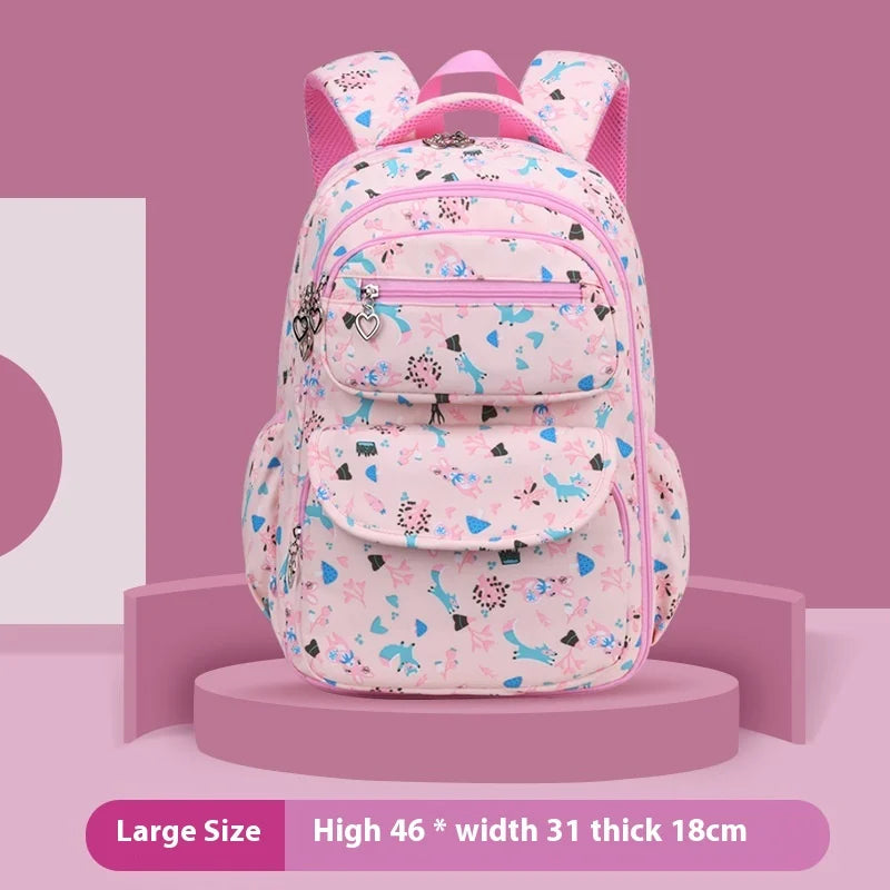Keman KM-K095 Polka-Dot Girls School Backpack 6