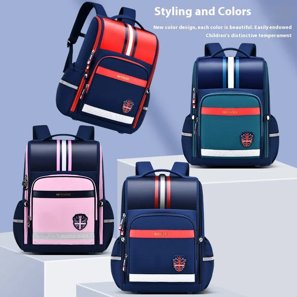 Keman KM-K108 Geometric Boys Waterproof School Backpack 1