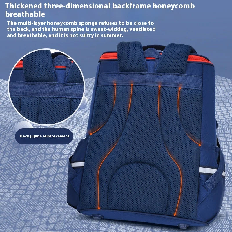 Keman KM-K108 Geometric Boys Waterproof School Backpack 3