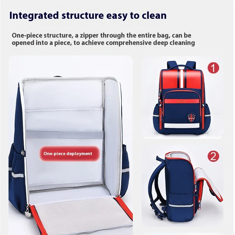 Keman KM-K108 Geometric Boys Waterproof School Backpack 4