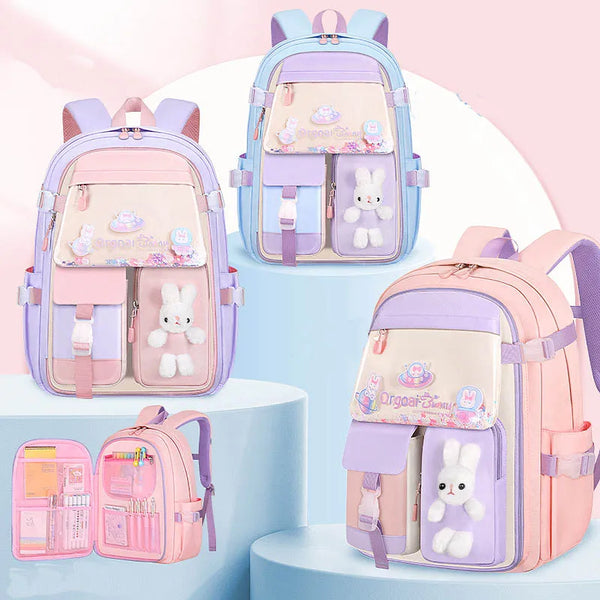 Keman KM-K118 Cartoon Girls Waterproof School Backpack 1
