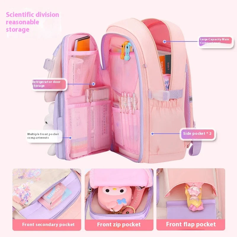 Keman KM-K118 Cartoon Girls Waterproof School Backpack 4